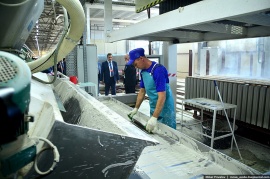 Открытие завода гипсовых материалов в Дагестане